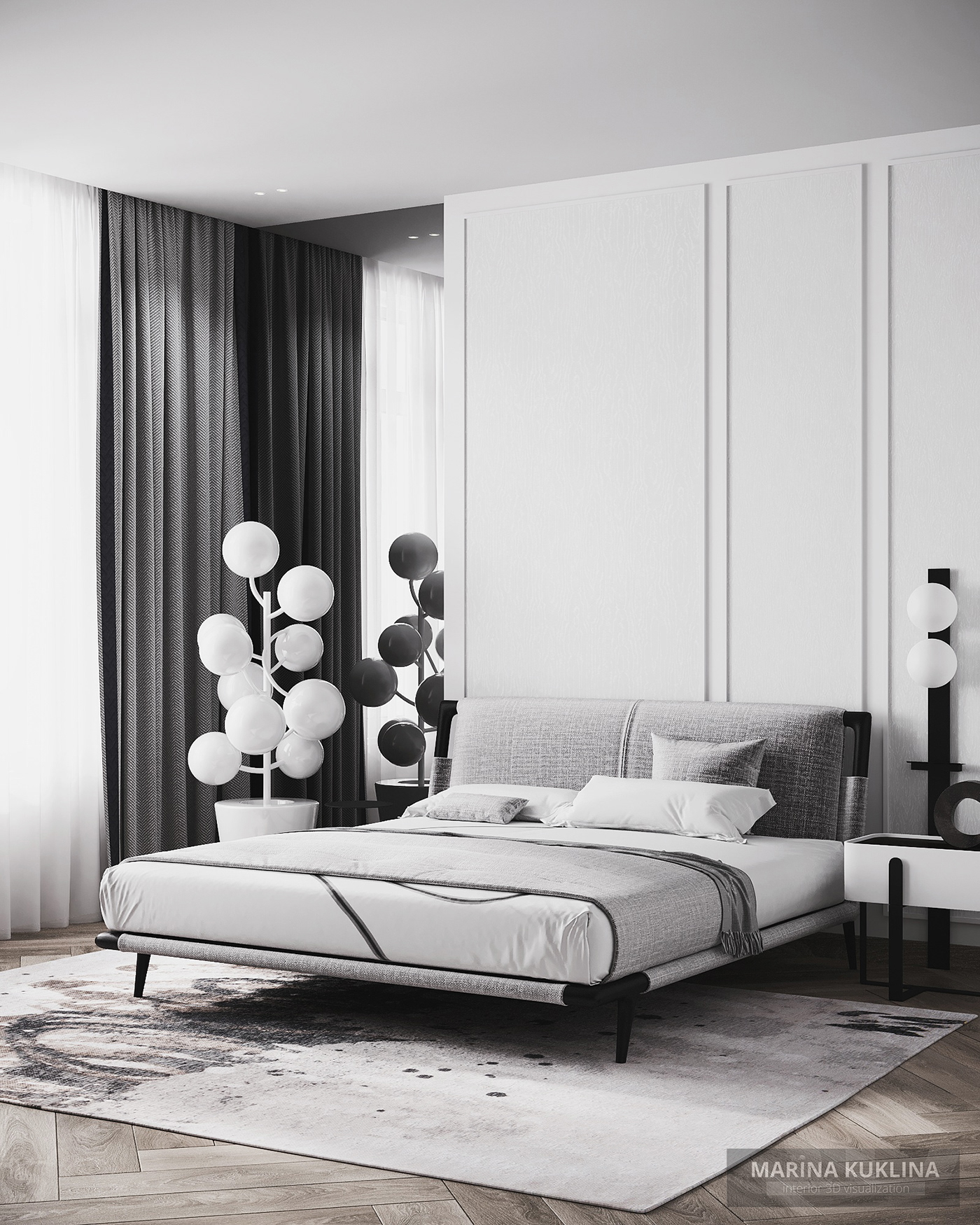 3D 3d Visualisation art-object bedroom bedroomdesign interiordesign