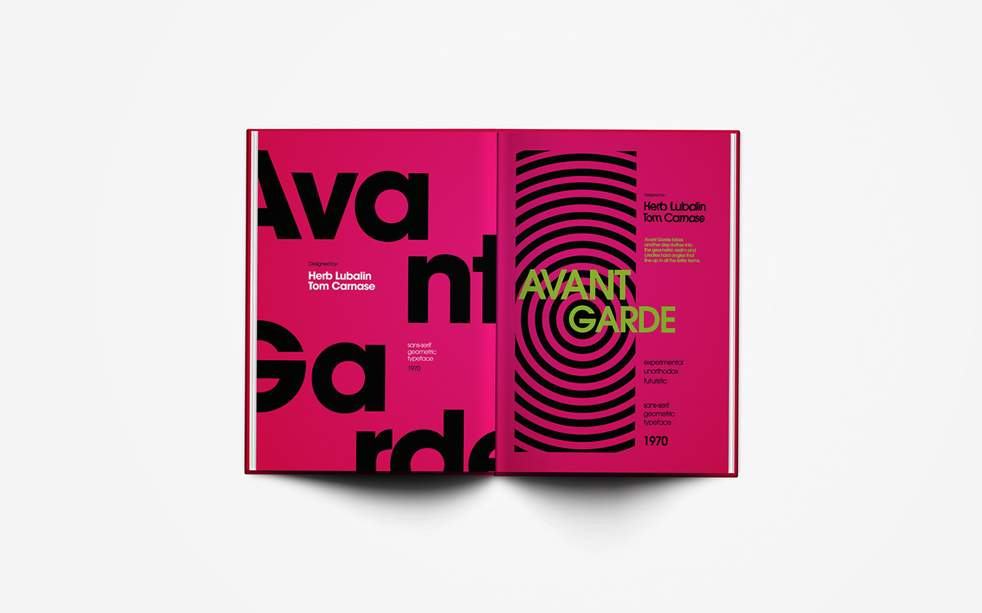 a5 booklet avant garde typography  
