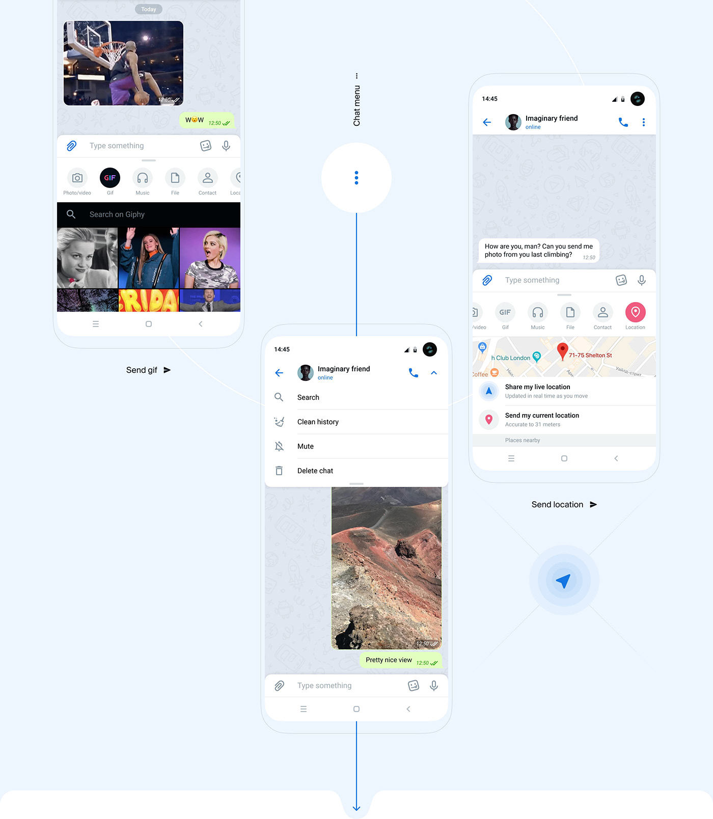android app material redesign Telegram UI ux messenger