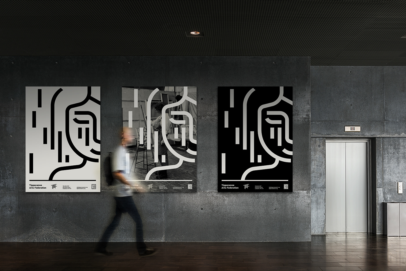 art black branding  grid identity Identity Design logo minimal poster rebranding