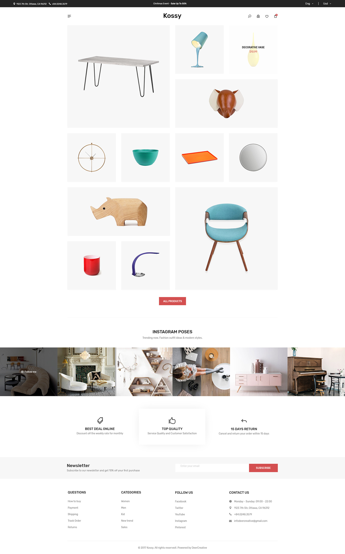furniture store shop minimal Minimalism Ecommerce clean Interior Woocommerce UI/UX