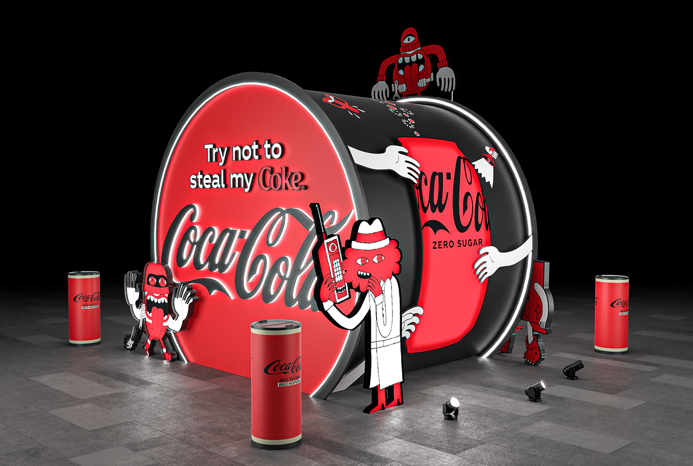 Coca Cola branding  posm desing Branding design POSM design booth Exhibition  Stand Exhibition Design 