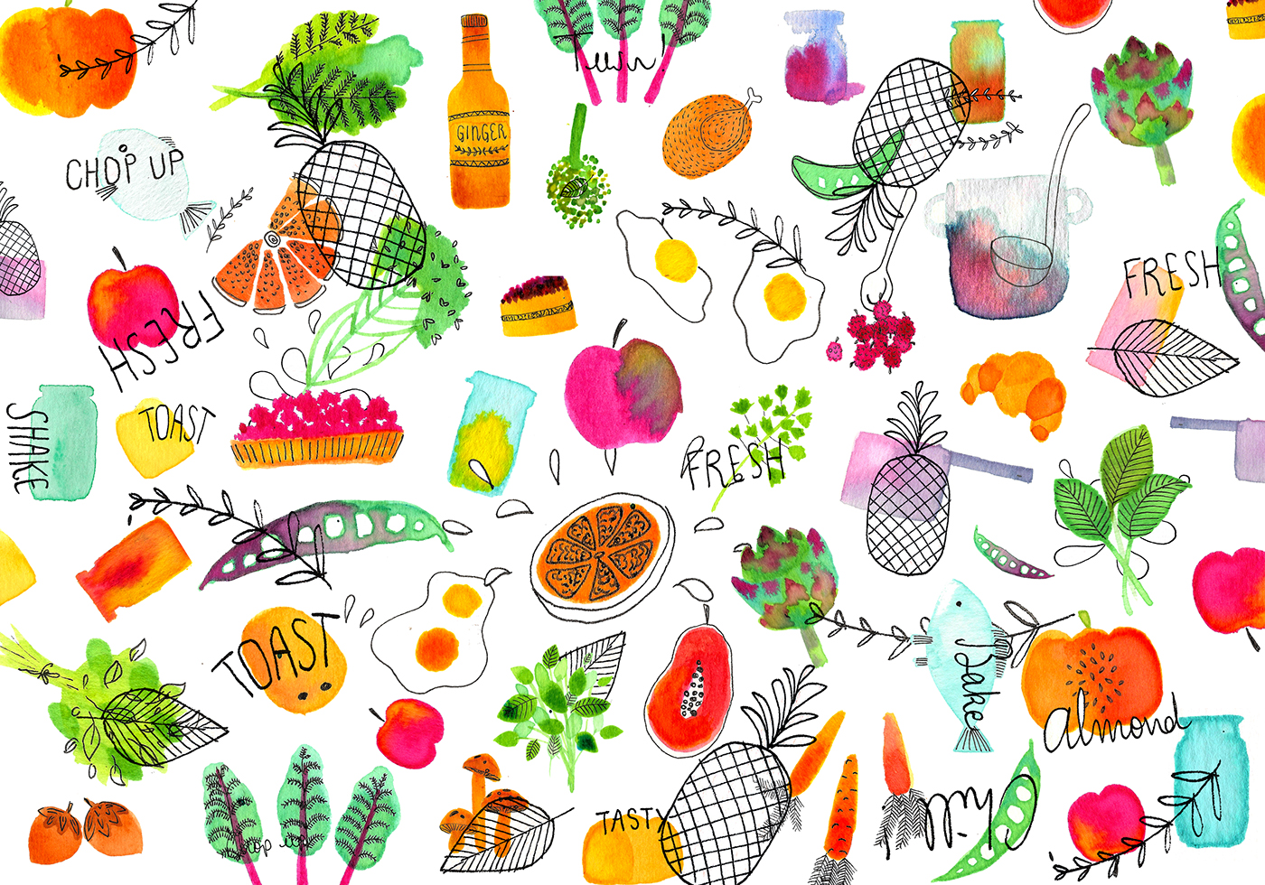 restaurant gastronomie vegetable bio organic menu ingredients Packaging ILLUSTRATION  identity