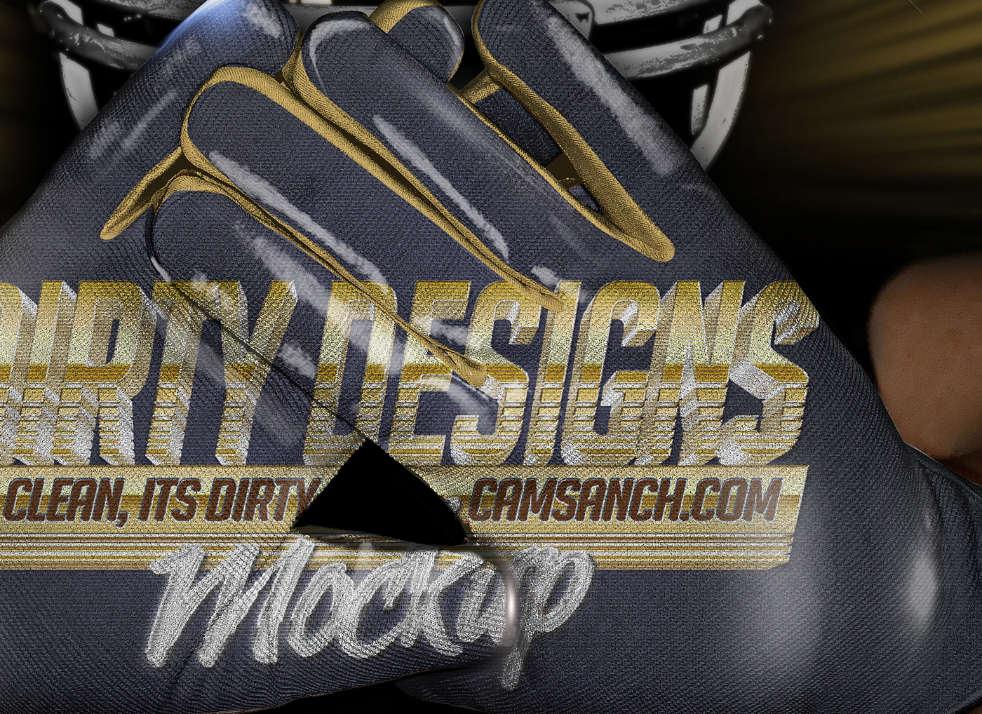 Mockup psd custom gloves Nike Helmet easy gif football football gloves