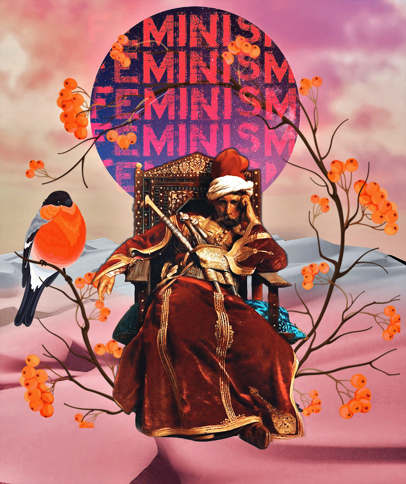 adige batur artwork collage Digital Art  f-graphi feminism ottoman Turkey