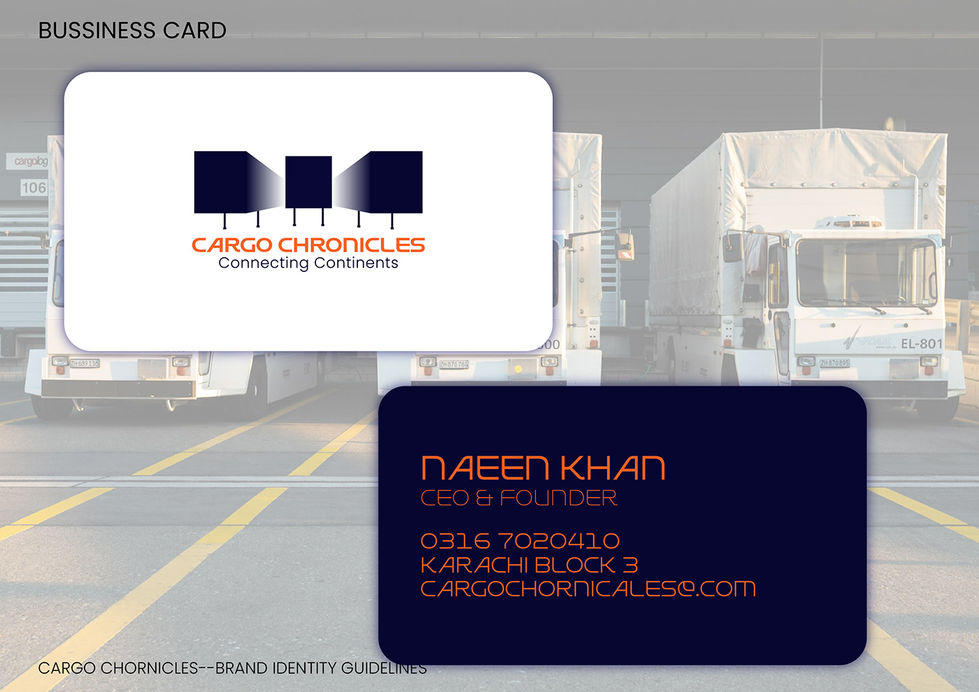 design company brand identity branding  Cargo chronicles guidelines Logo Design brand book Logistics Logo