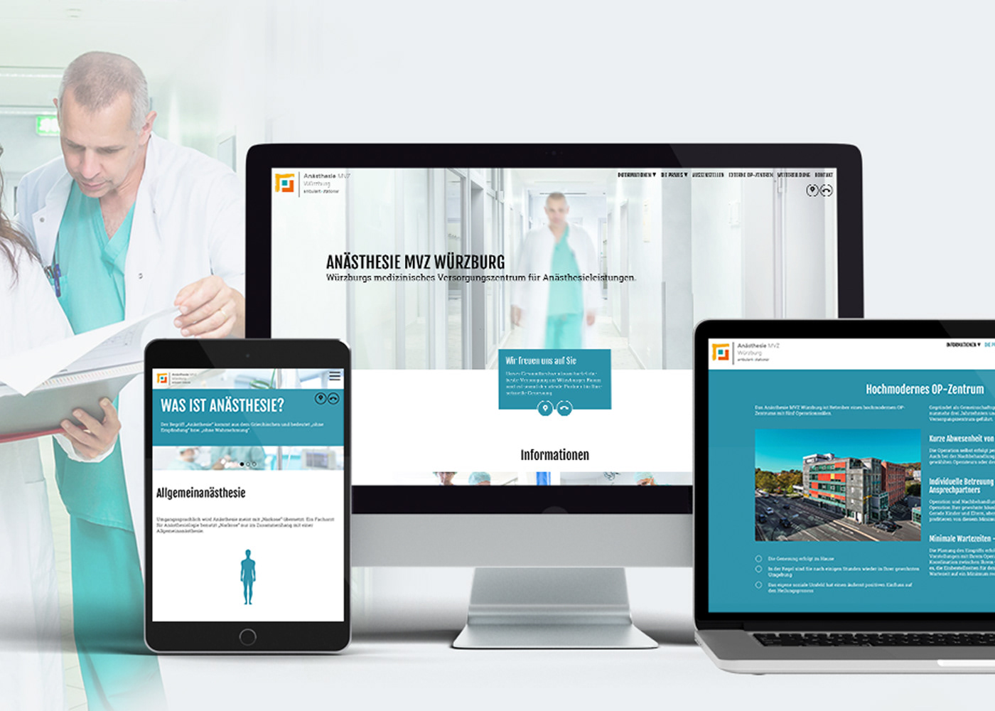 blue creation graphic design  Health health center Medecine Web Webdesign Website würzburg