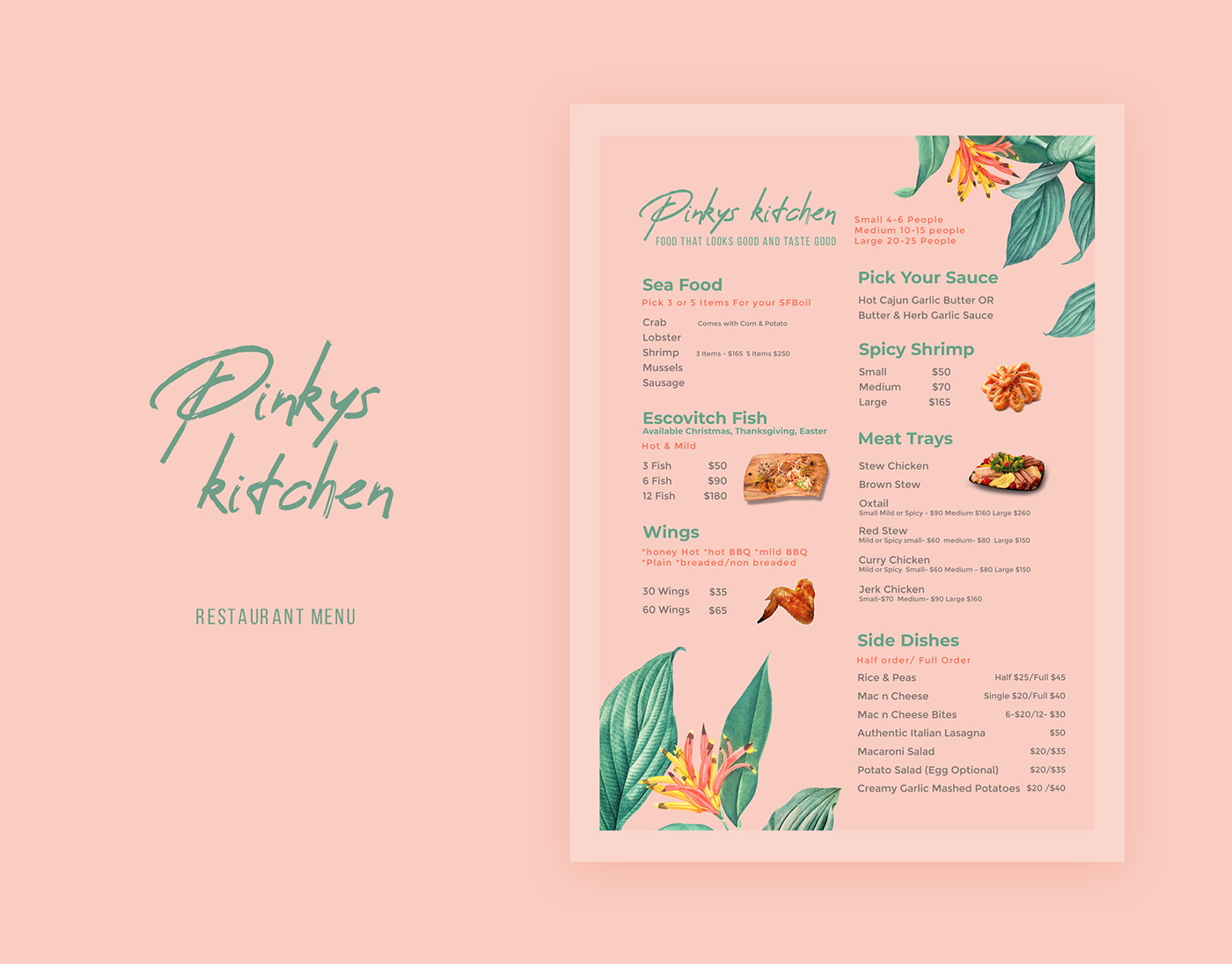 Abstract Art men design pink pink menu restaurant menu design trend 2021 trendy