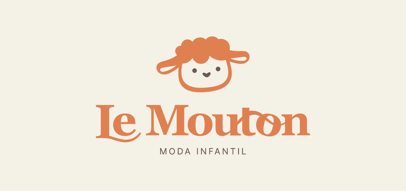 MODA INFANTIL kids baby logo sheep infantil brand identity Logotype pattern minimalist