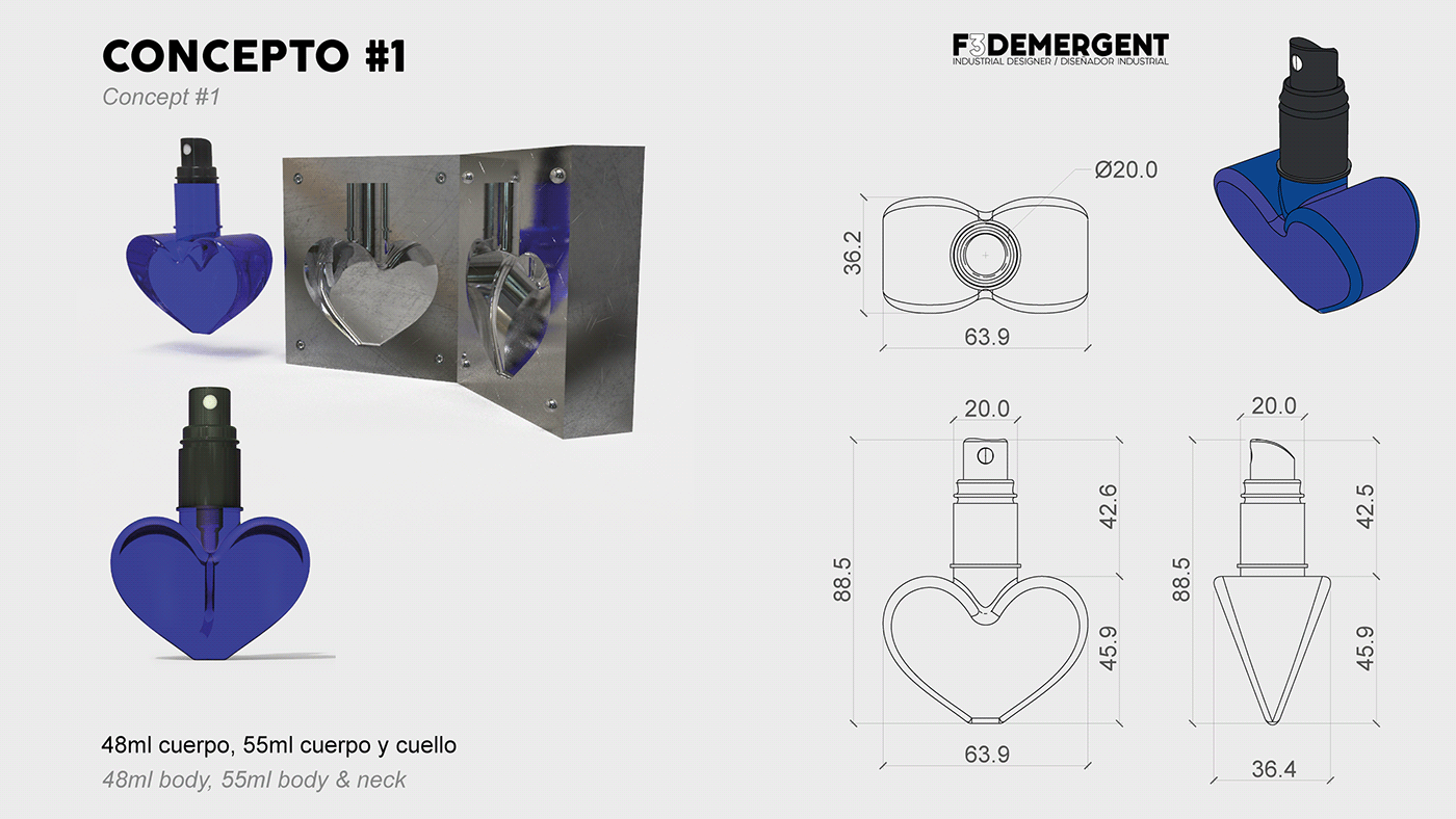 design heart industrial design  mold Packaging plastic product design  Render