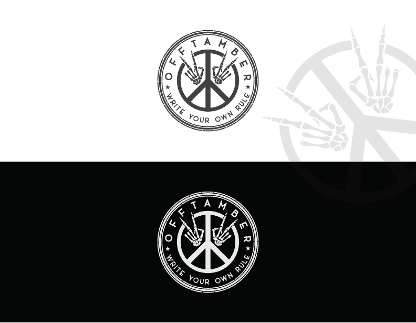 OFFTAMBER OFFTAMBER logo Designer FK Logo Design peace mark logo