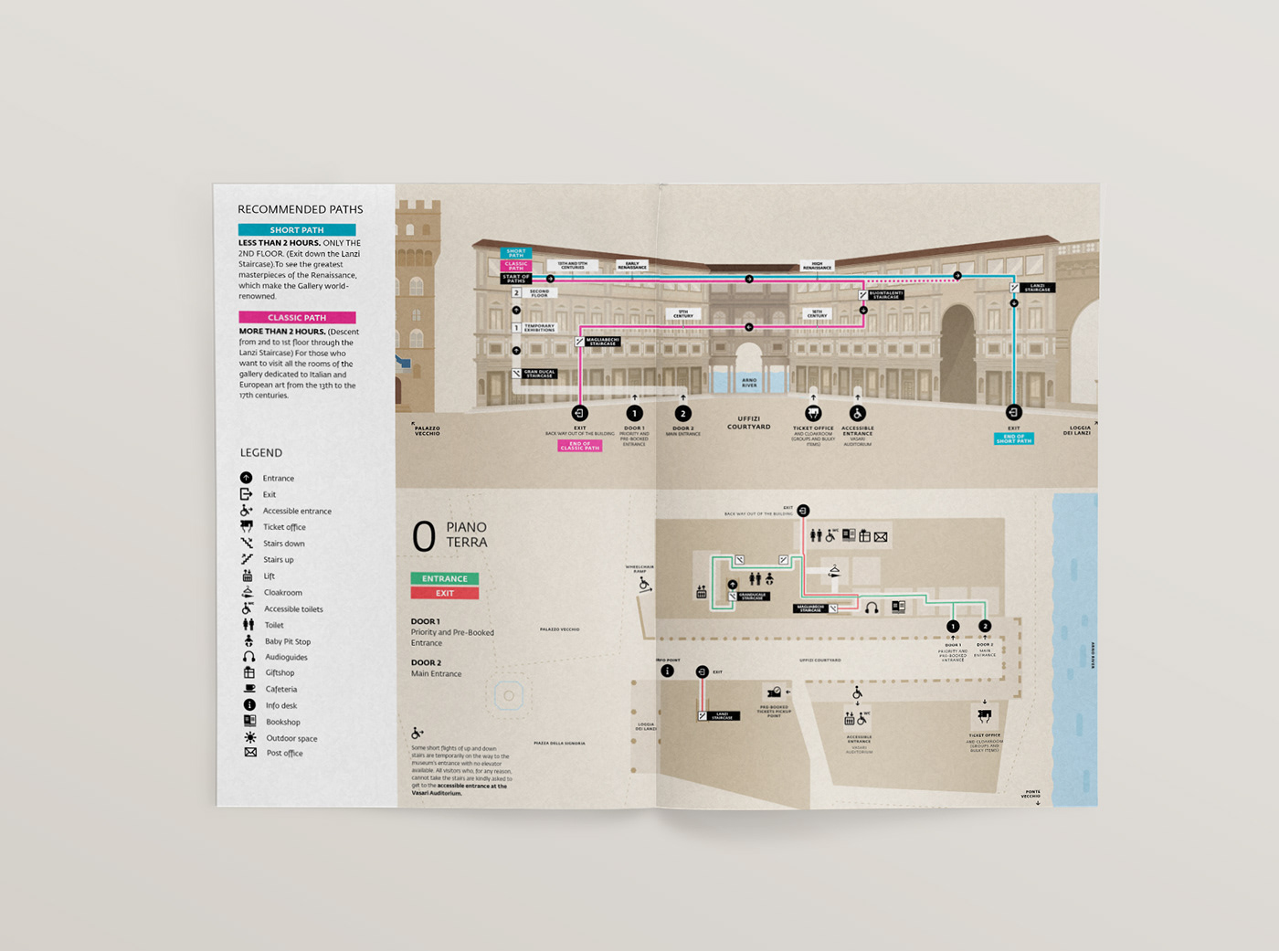 art brand identity design editorial Florence infographic map museum print visual