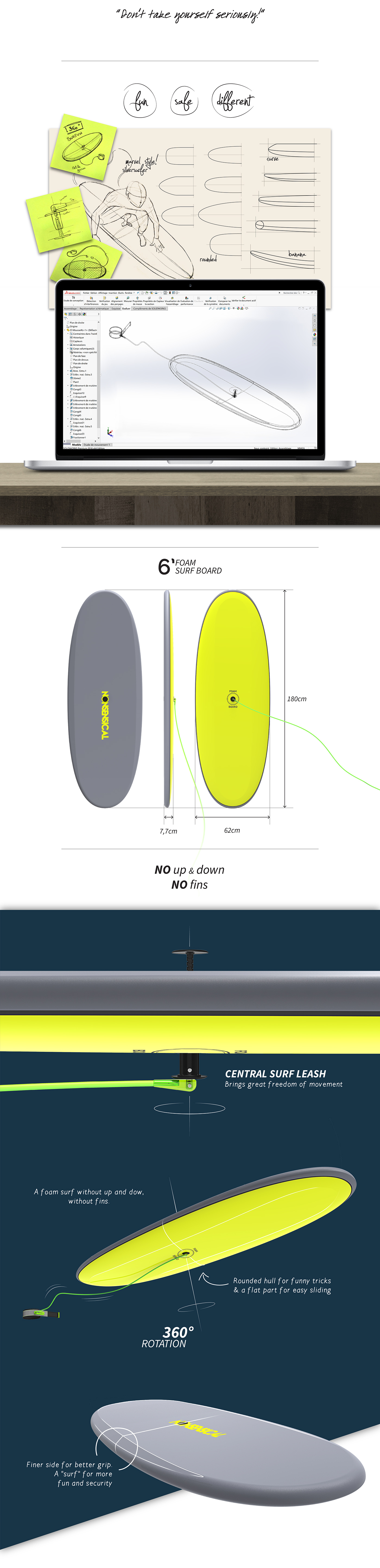 Surf surfing design product water surfboard Foam innovation concept sea