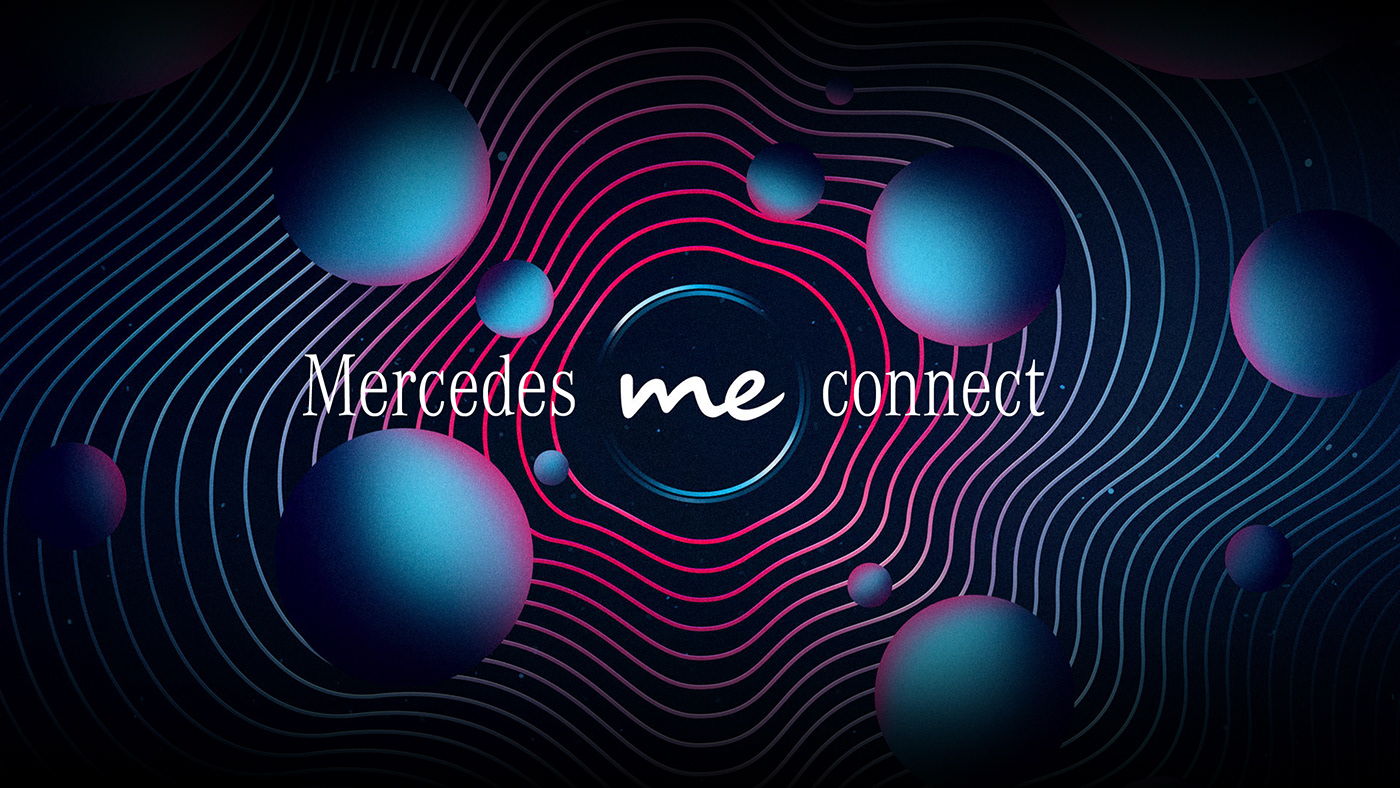 Mercedes me Connect animation  mercedes-benz automotive   motion graphics  motion after effects Advertising  media campaign