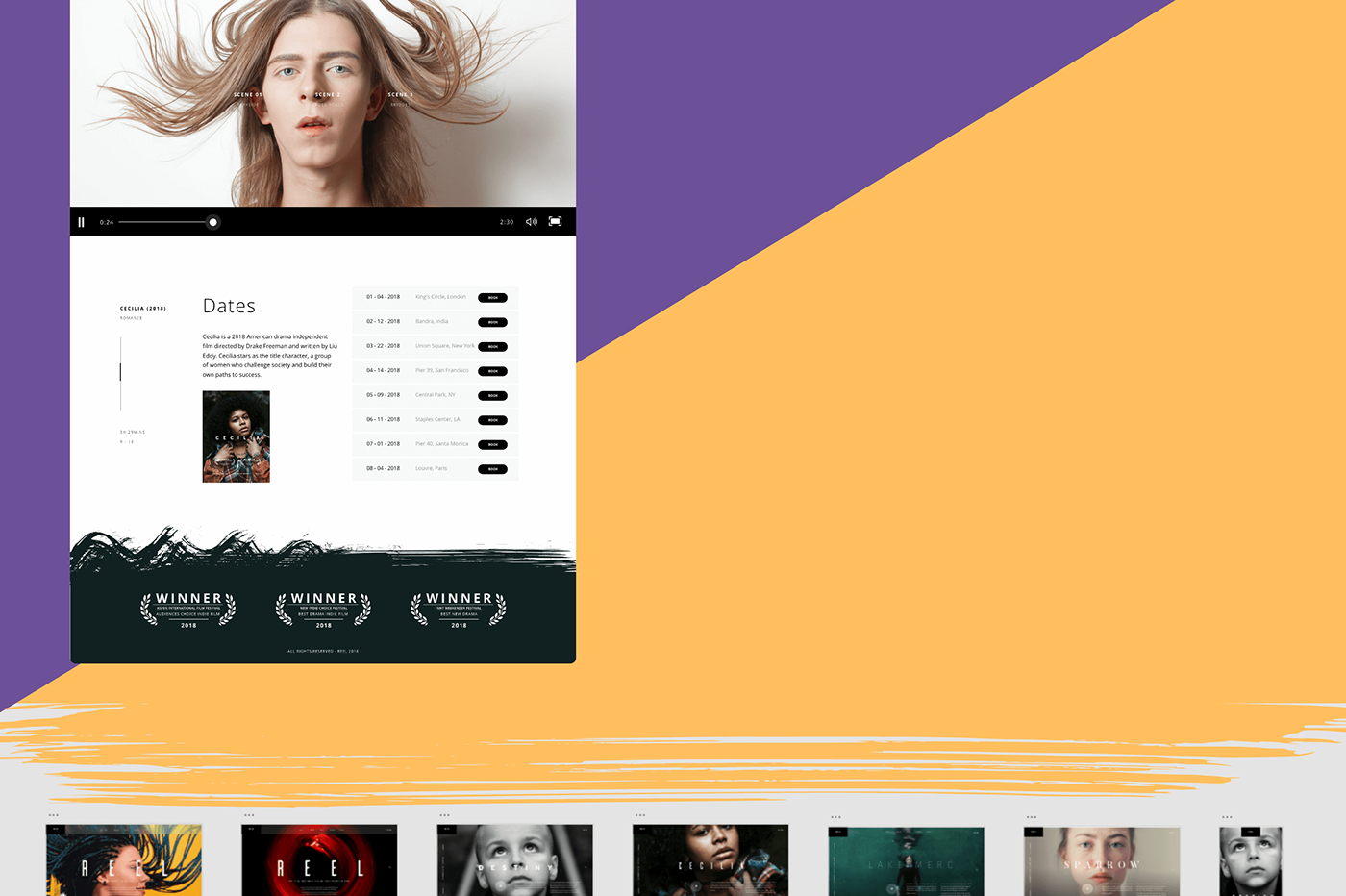 Adobe XD ux mobile Web app Prototyping Movies films studios