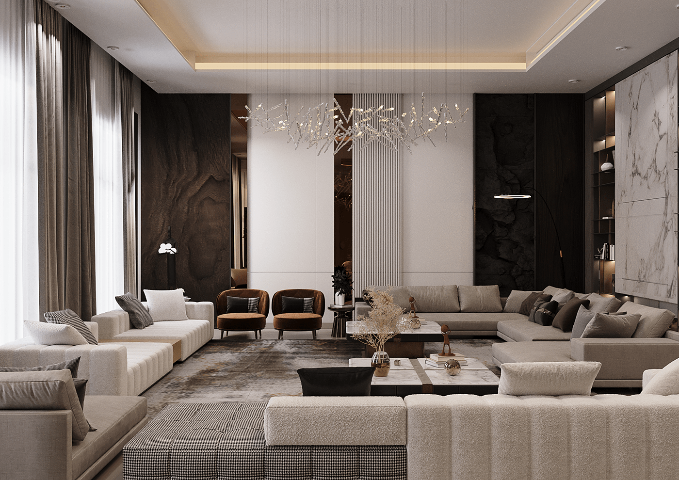 HOUSE DESIGN archviz architecture Luxury Design modern corona 3ds max living room Villa