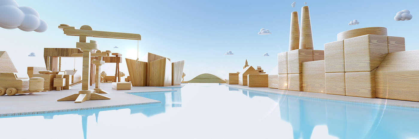 Belfast City Quays wooden model  3d Visualisation FrancosandCostam Instagram Stories