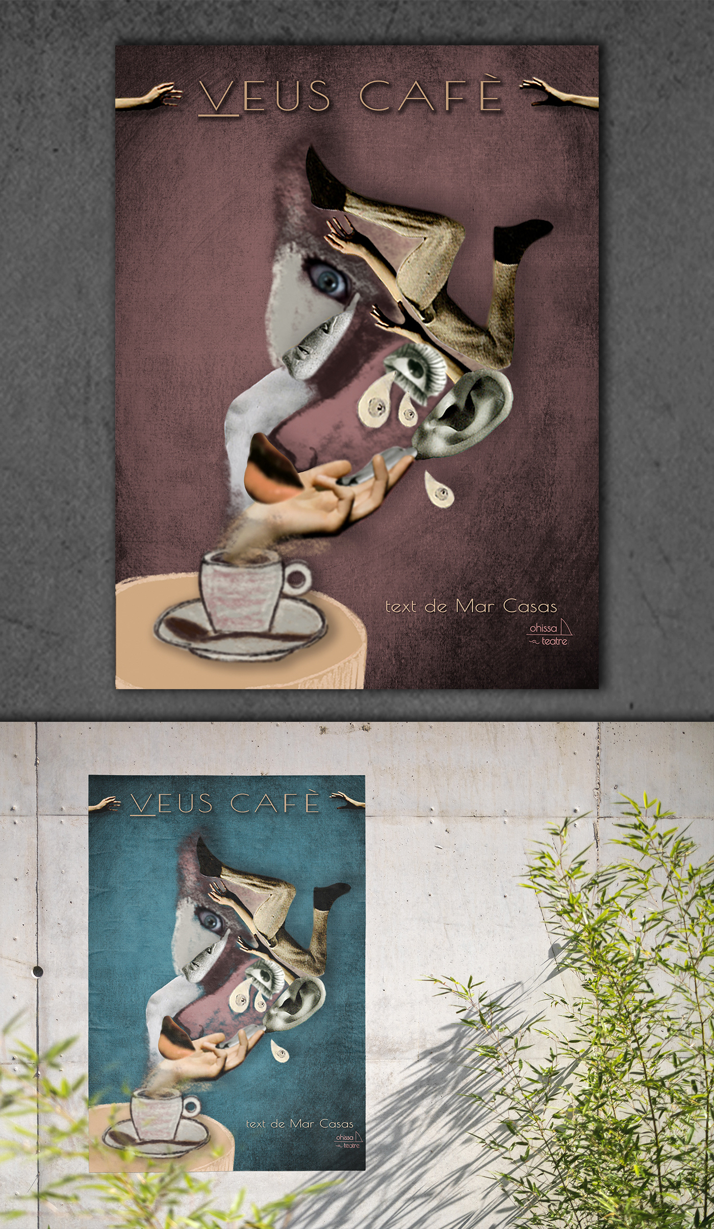 poster theater poster Theatre theater  play collage digital illustration collage art Poster Design ILLUSTRATION 