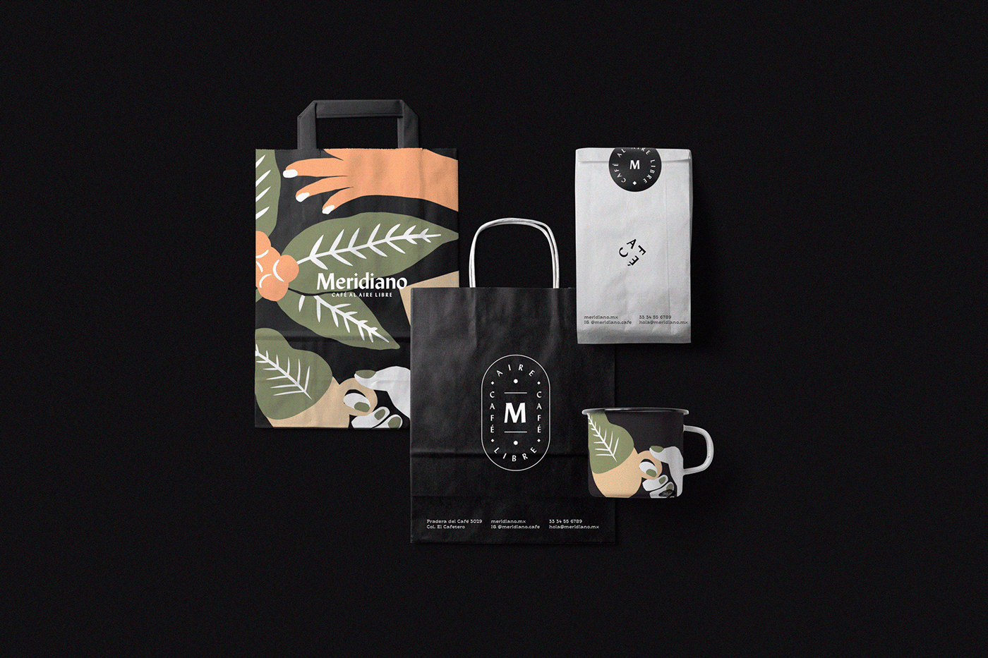branding  cafe Coffee coffeeshop Food  green identity mexico Nature Packaging