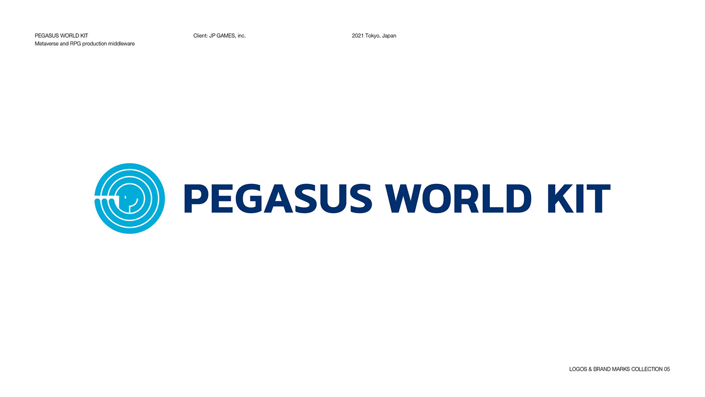 Logo for PEGASUS WORLD KIT (PWK), a metaverse and RPG production middleware.