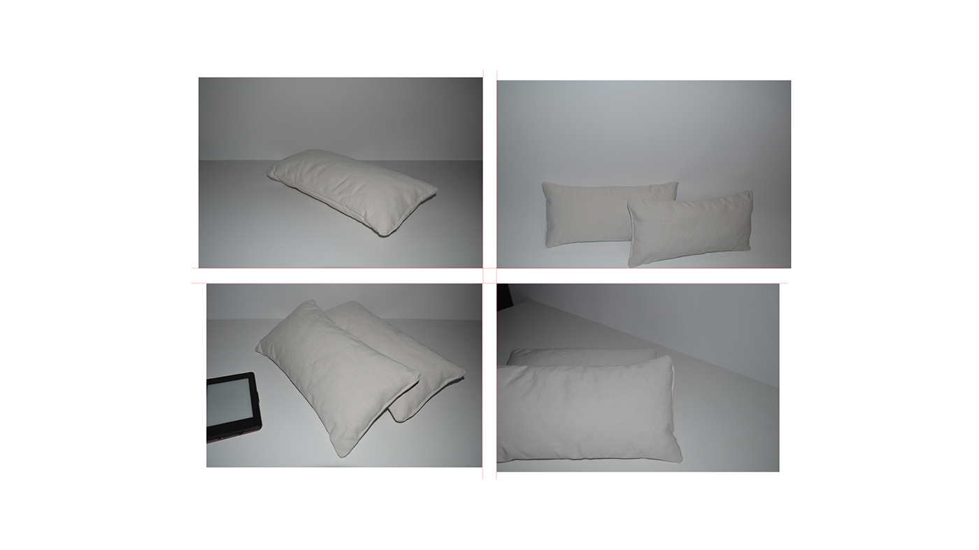 pillow simple minimal cushion interlining cotton fabric Travel pillowdesign textile