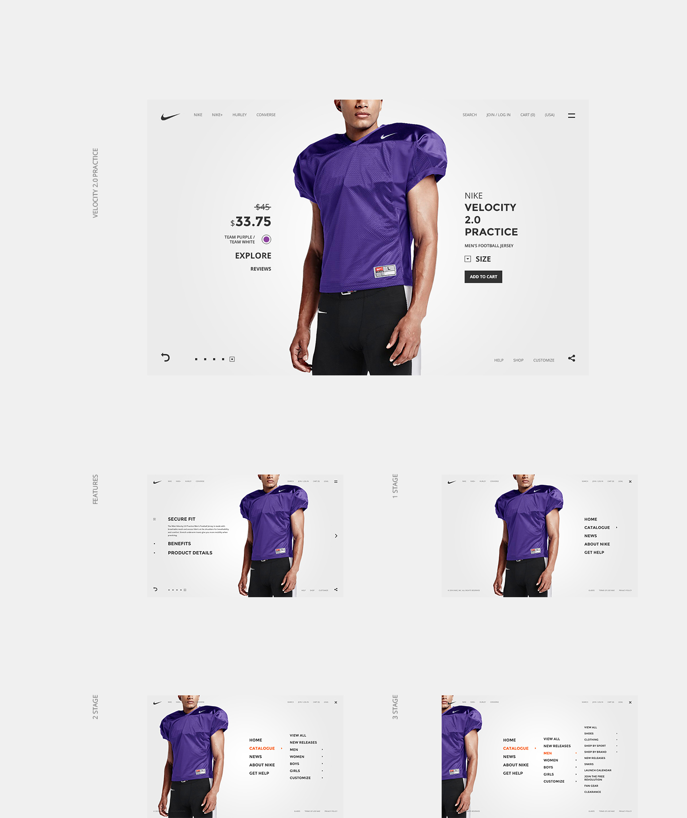 Nike shop e-commerce home page Product Page interaction animation  motion brand inspiration