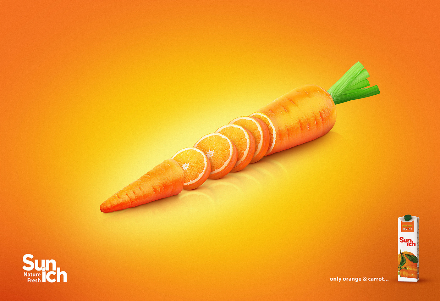 juice drink Fruit advert orange carrot fresh fruitjuice hamedbehnam creativeads