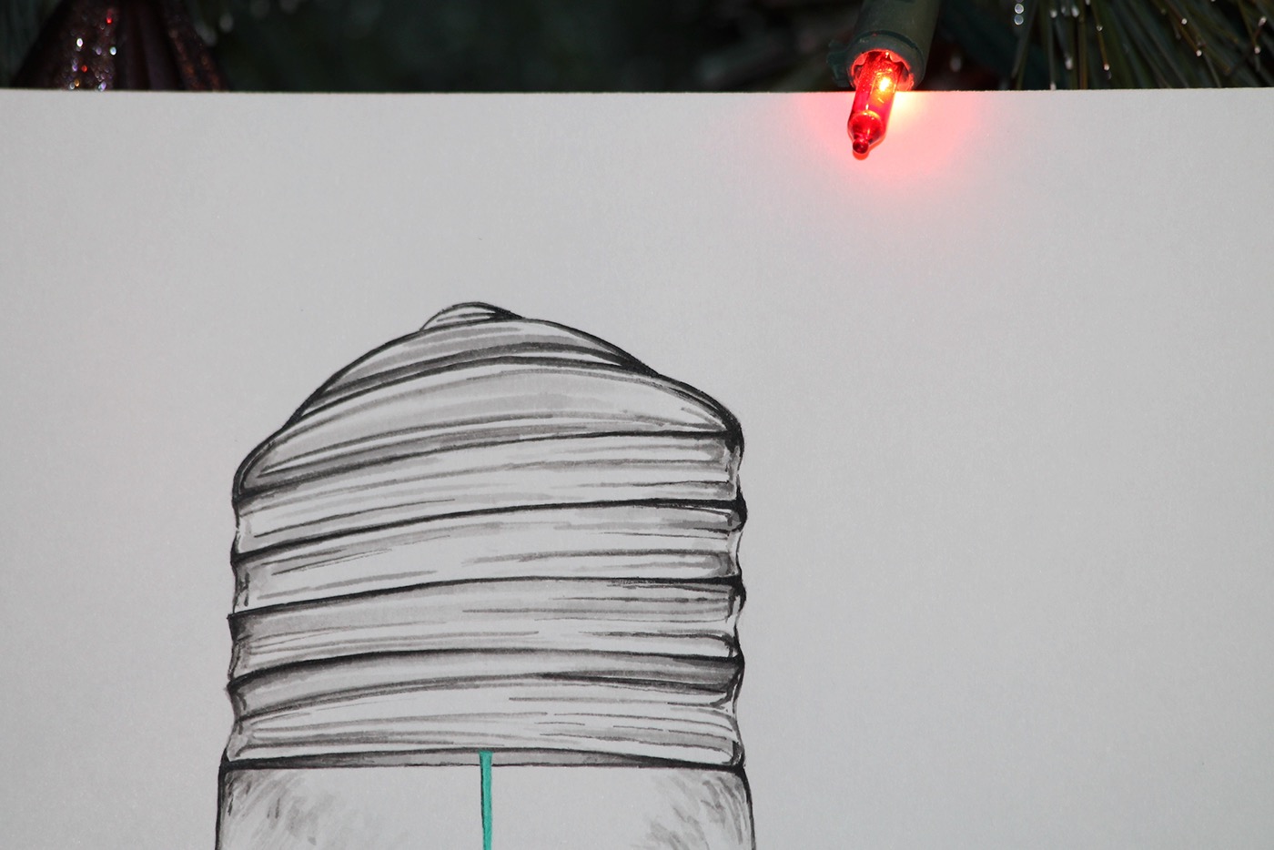 Christmas mistletoe acrylic paint painting   Canada Ontario Lightbulb