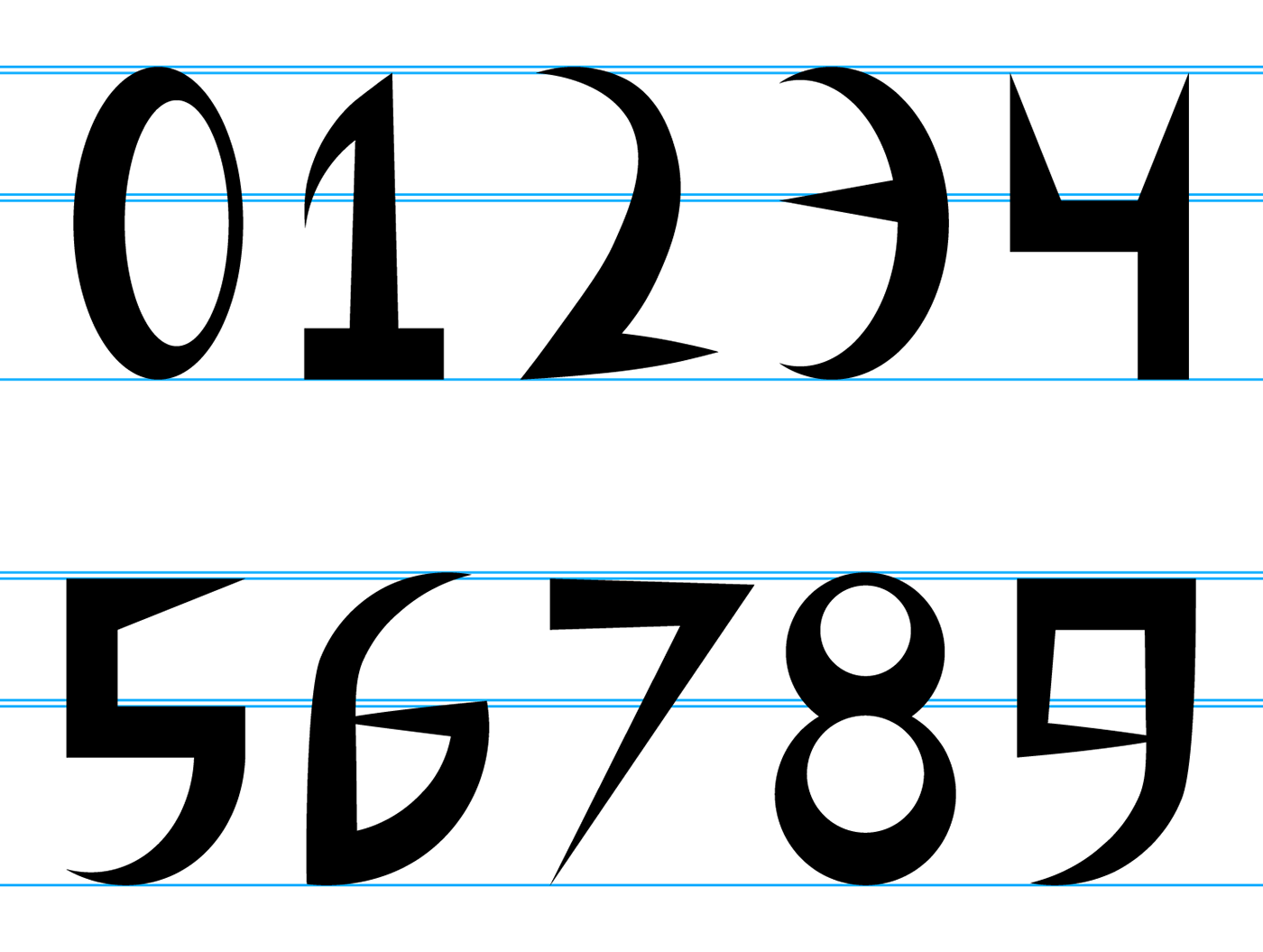 curves flow font geometric letter Typeface typography  