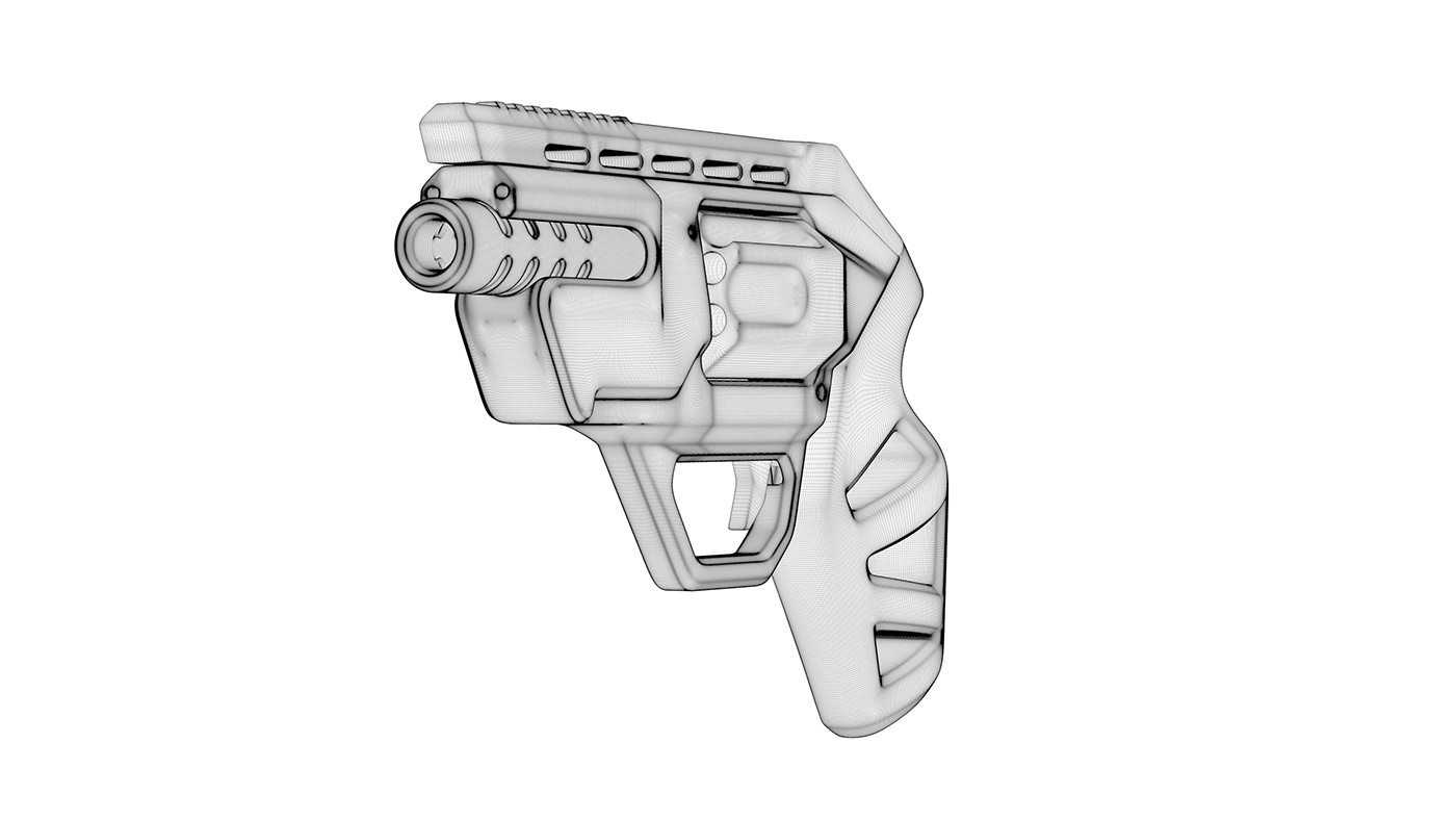 Gun Weapon Military army pistol Defence metal Bullet 3D firearm