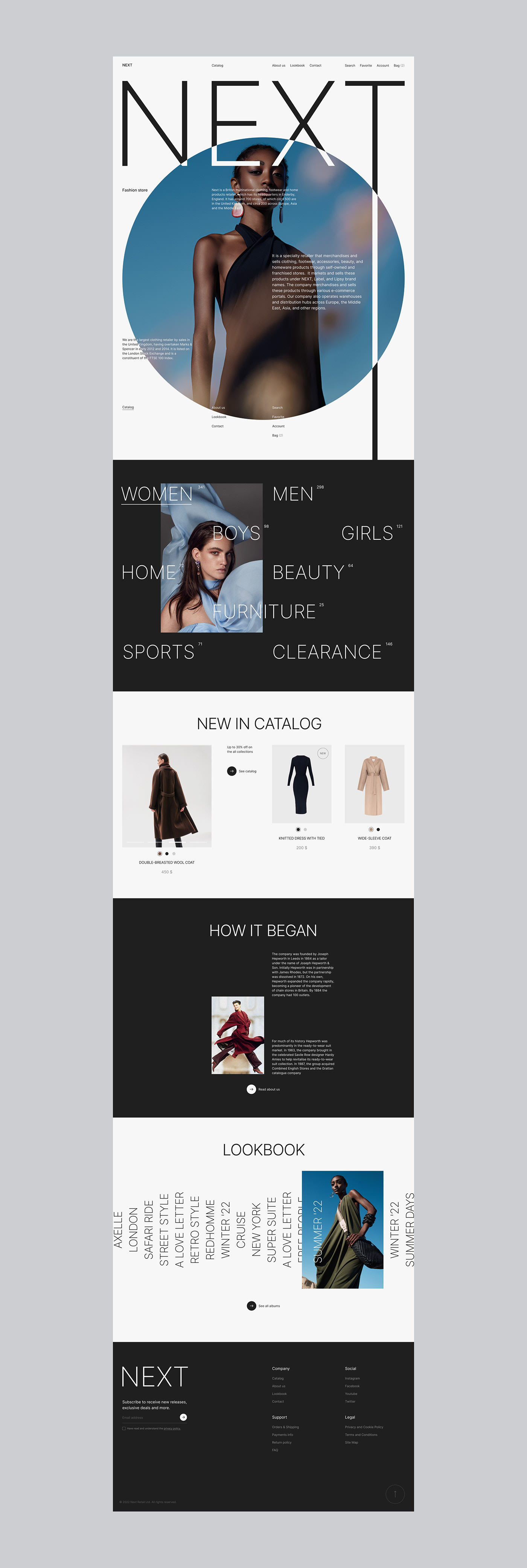 concept design Ecommerce Fashion  inspiration redesign UI ux Web Website