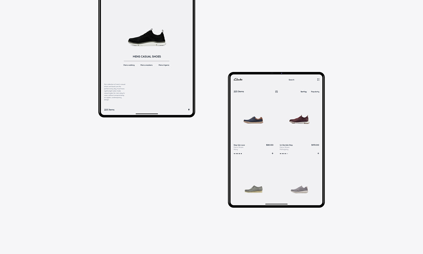 Web store shop shoes Ecommerce Minimalism clean