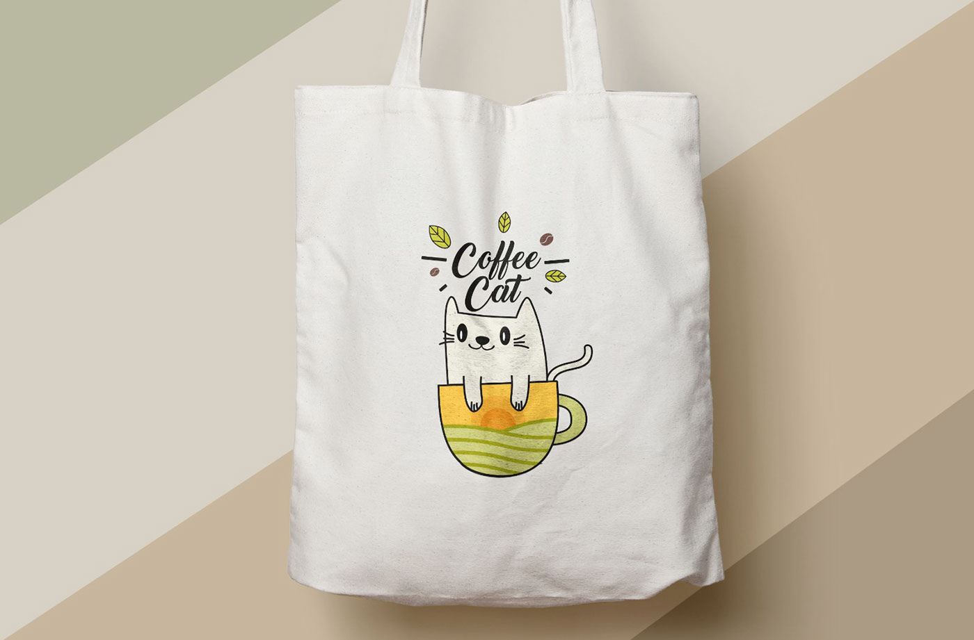 design logo brand Coffee tea Cat