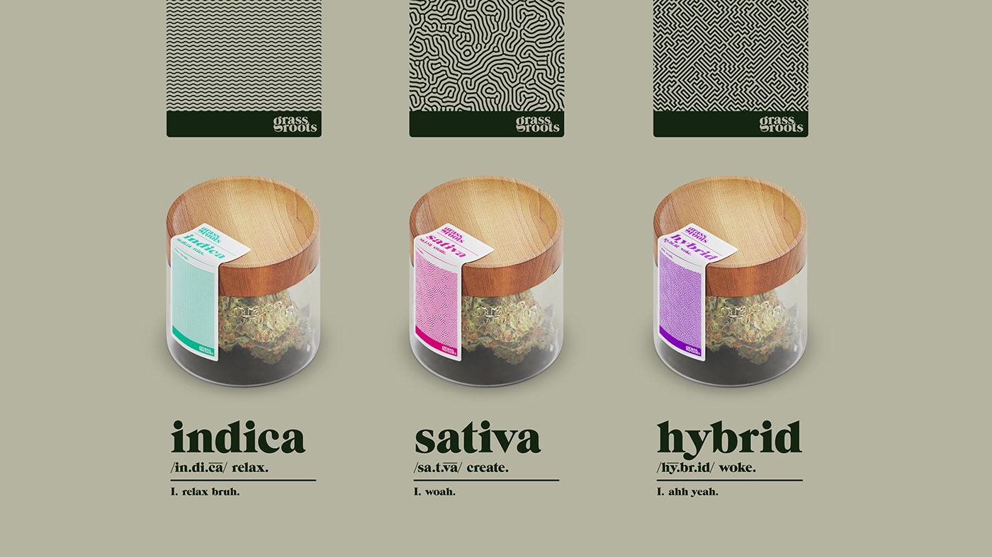cannabis marijuana weed grass roots indica sativa hybrid branding  Toronto