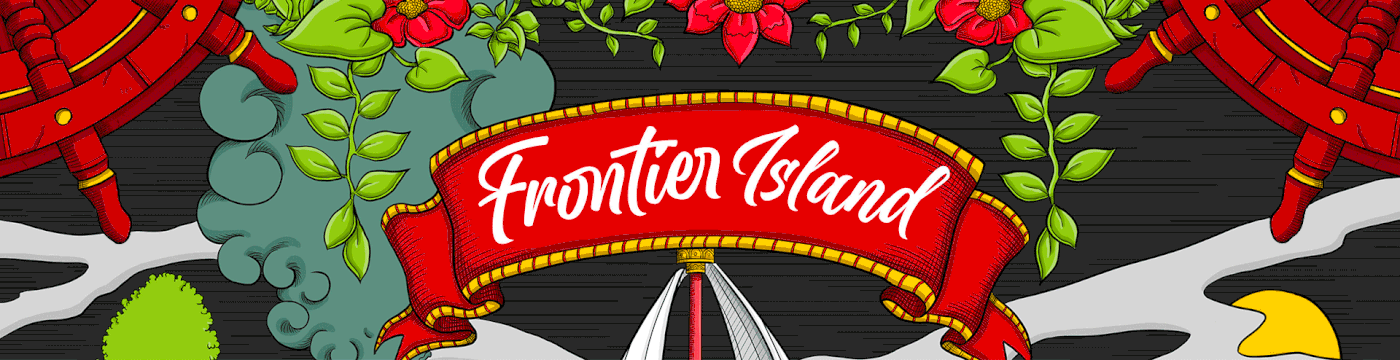 gif illustration for frontier island beer brand 