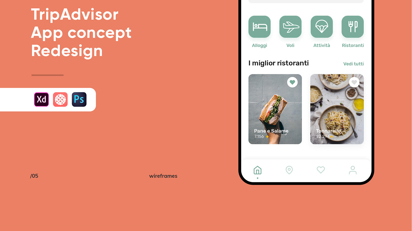 app mobile trip Advisor redesign UI ux minimal interaction