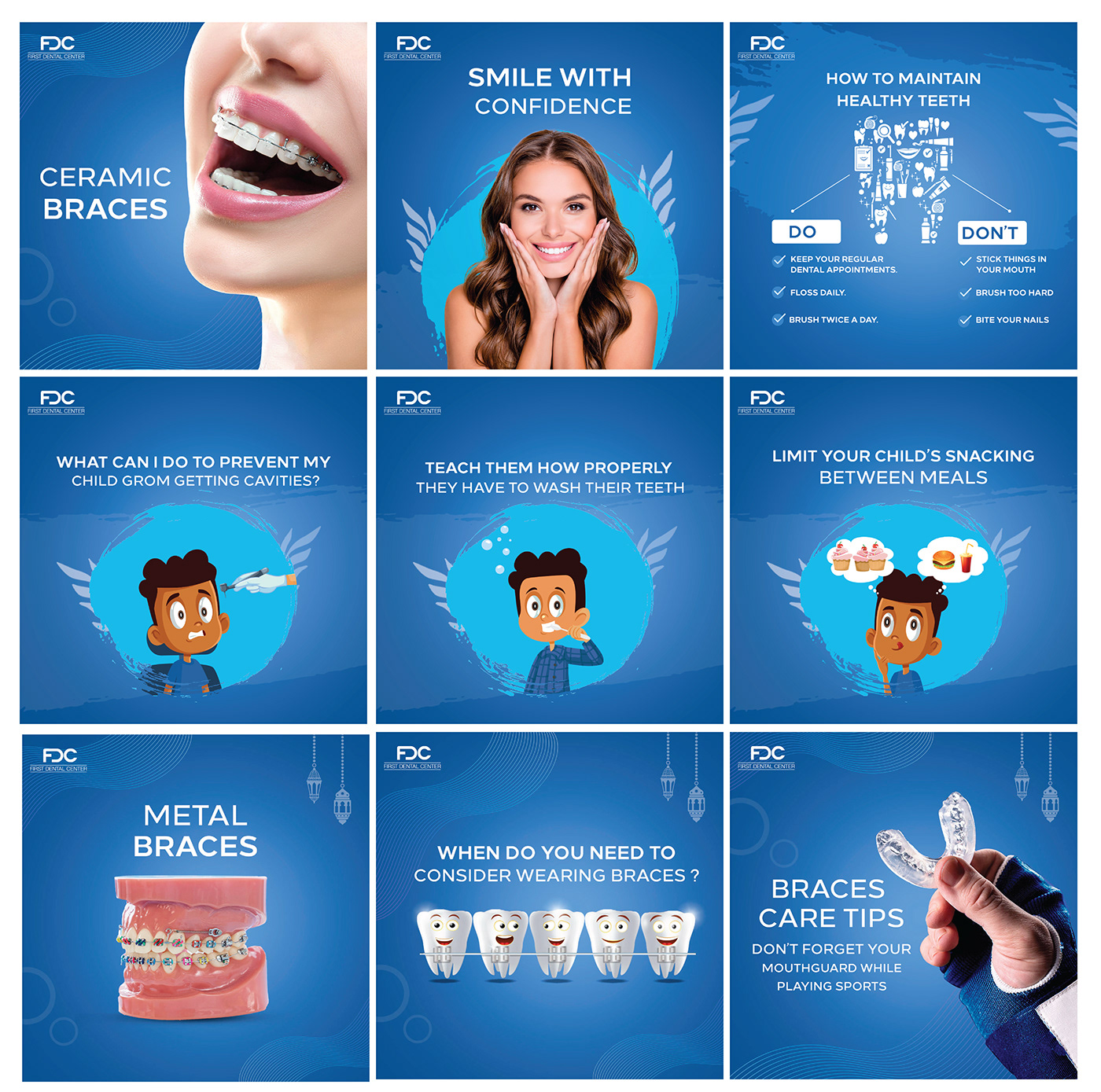 Advertising  dental dental designs design Health hospital medical Social media post