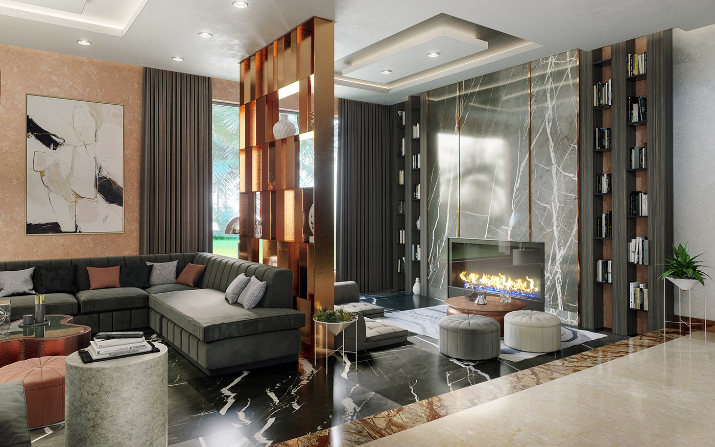 design luxury Villa villa design architecture 3D visualization 3ds max interior design  corona