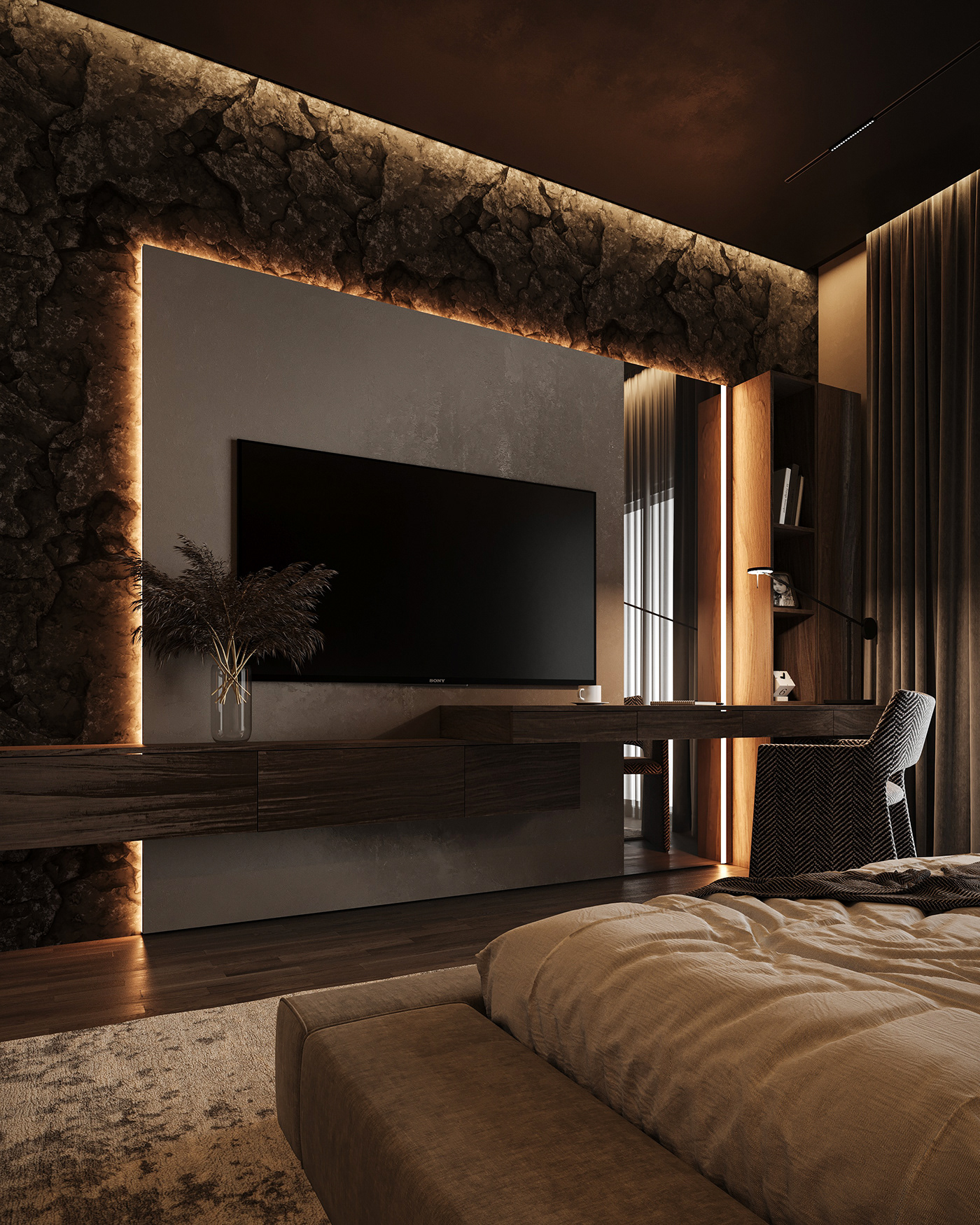 interior design  visualization Render 3ds max corona modern design