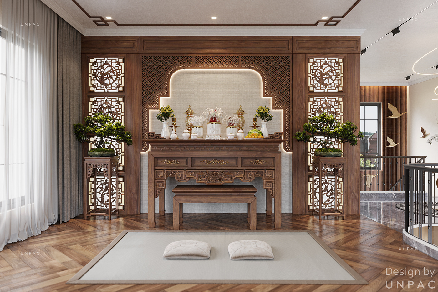 interior design  Phòng thờ Thiết kế nội thất unPAC Villa