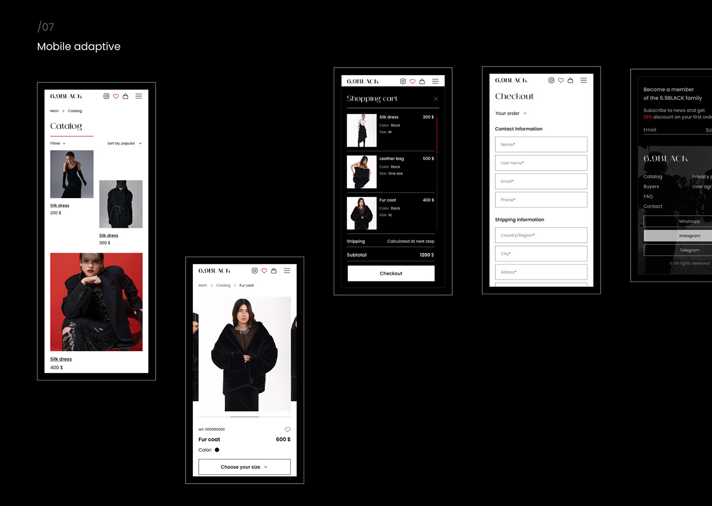 UI/UX Web Design  clothes online store Website Figma user interface ui design UX design ux