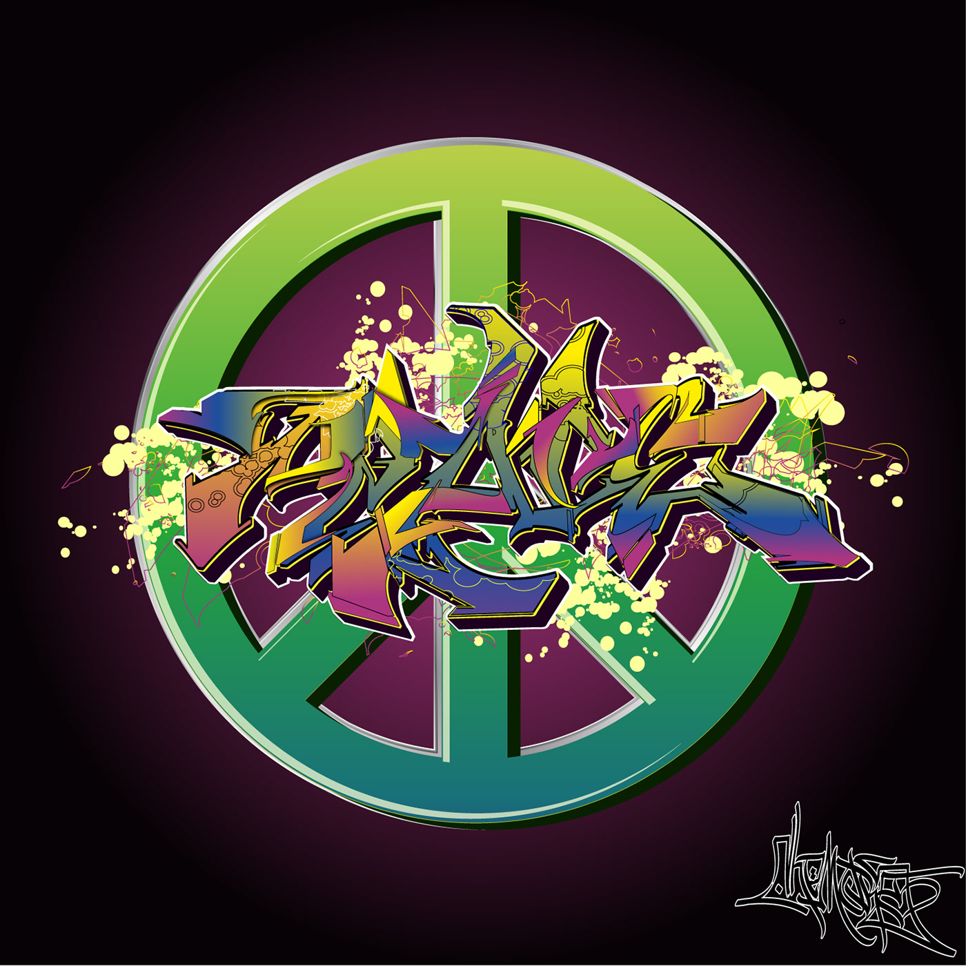 Graffiti Digital Art  artwork digital illustration adobe illustrator vector graffiti art lettering graffiti font wildstyle