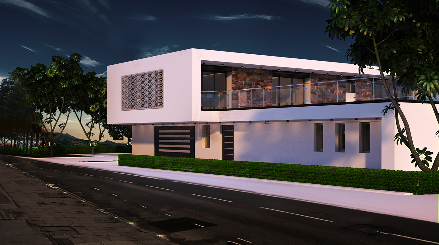 Modern Villa vrayrender 3dmax exterior design Architercture