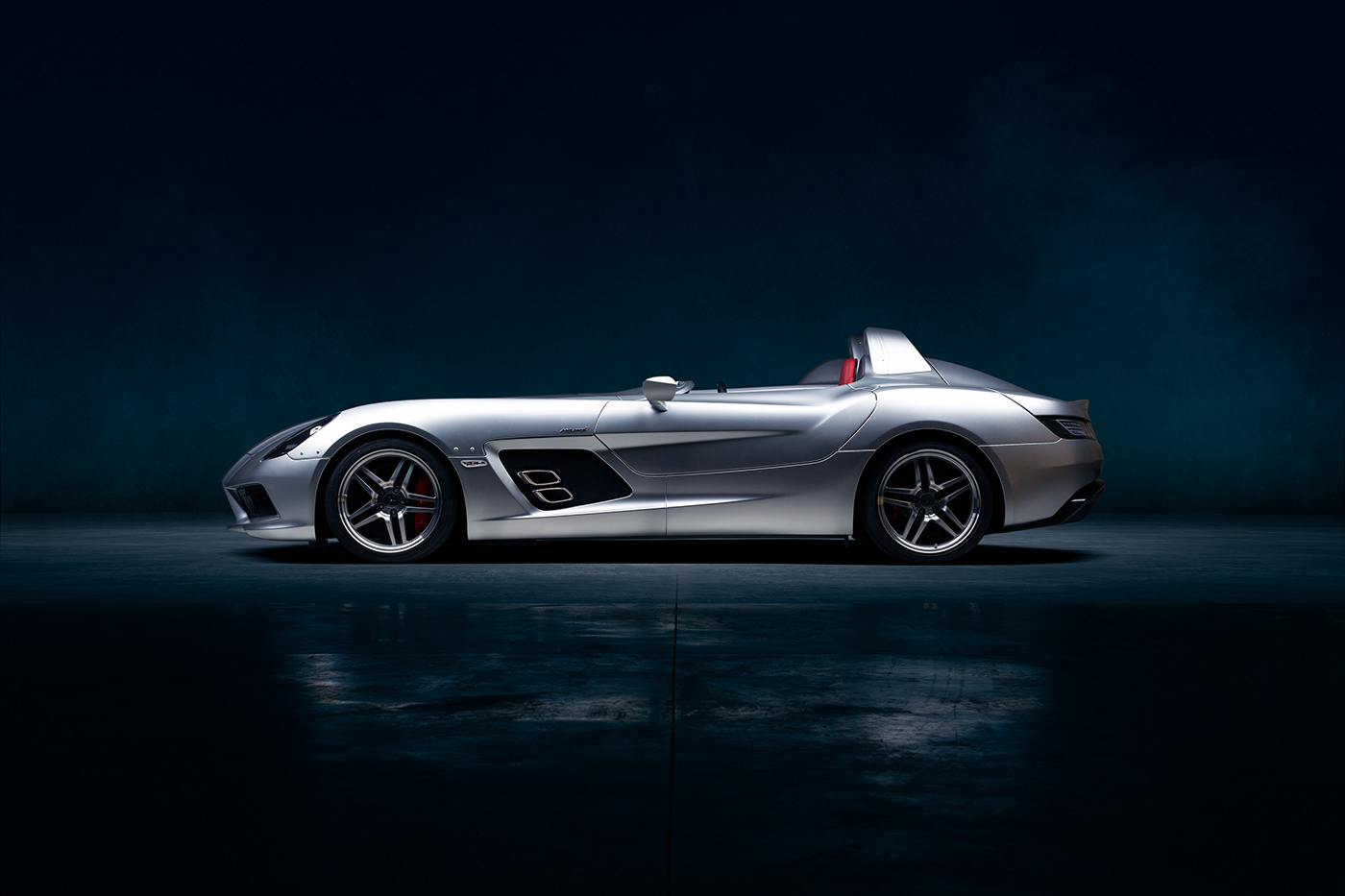 automotive   Automotive Photography car lightpainting McLaren mercedes Photography  silver studio supercar