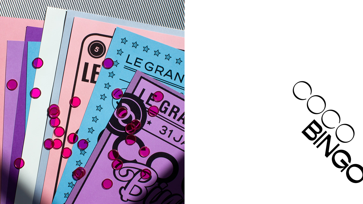 graphisme set design  bingo chanel poster game party Typeface loto Retro