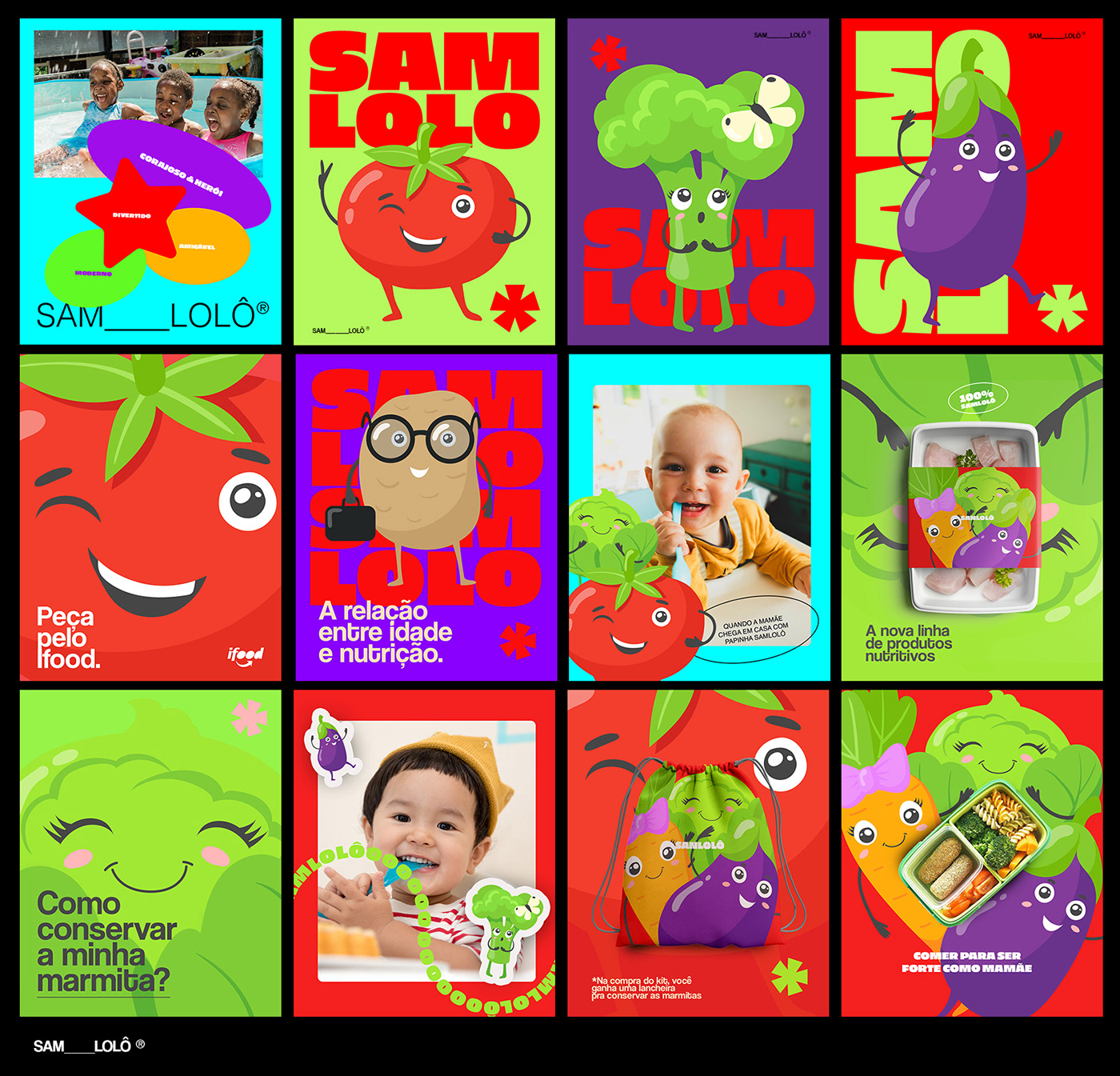 branding  Brasil Brazil comida criança Food  identidade visual kids post visual identity
