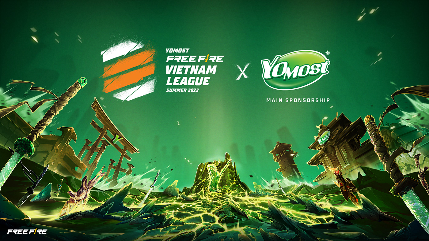 branding  esport tournament esports free fire FREEFIRE game logo vfl visual identity Yomost