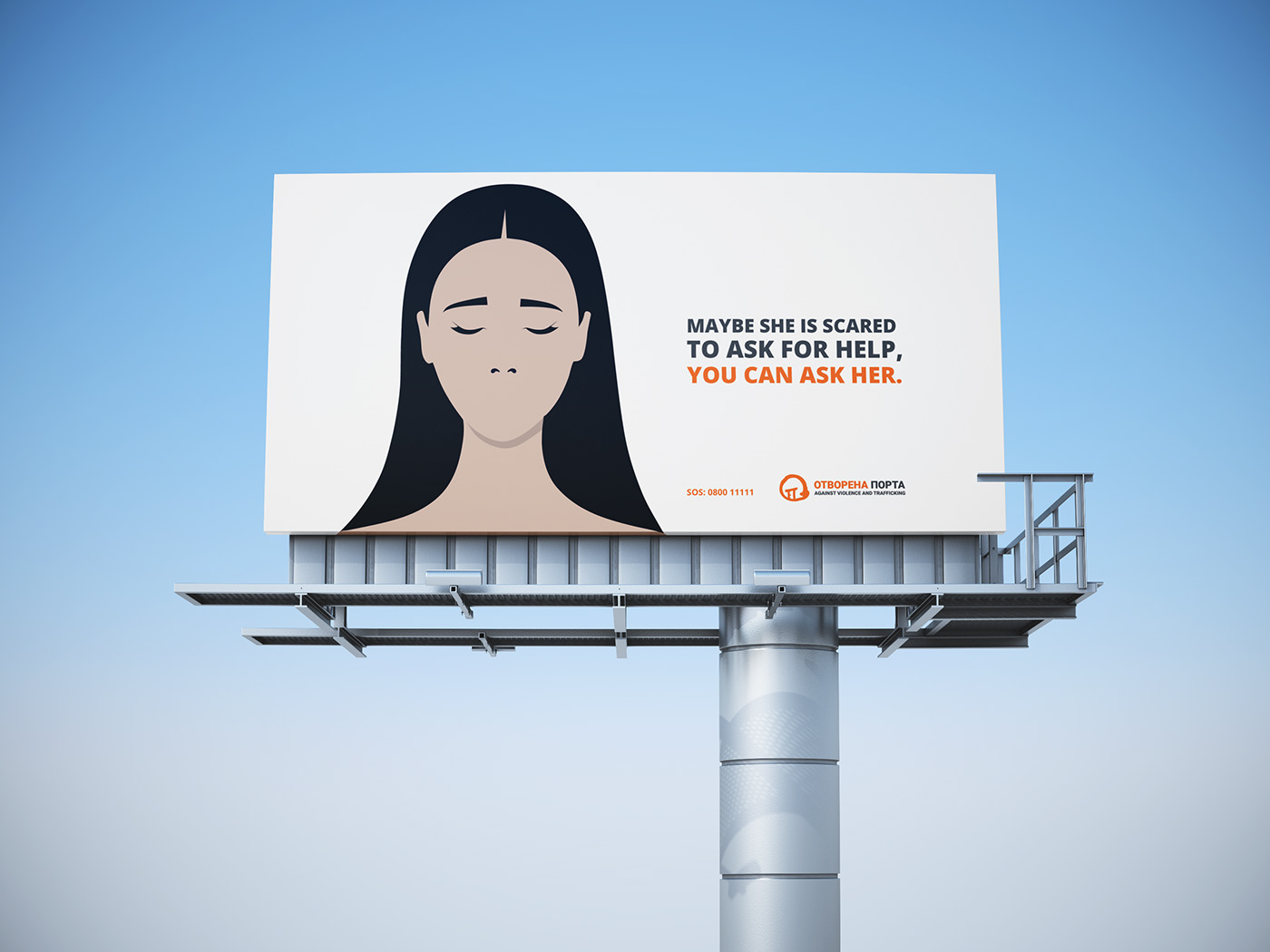 billboard billboard design ILLUSTRATION  simple violence