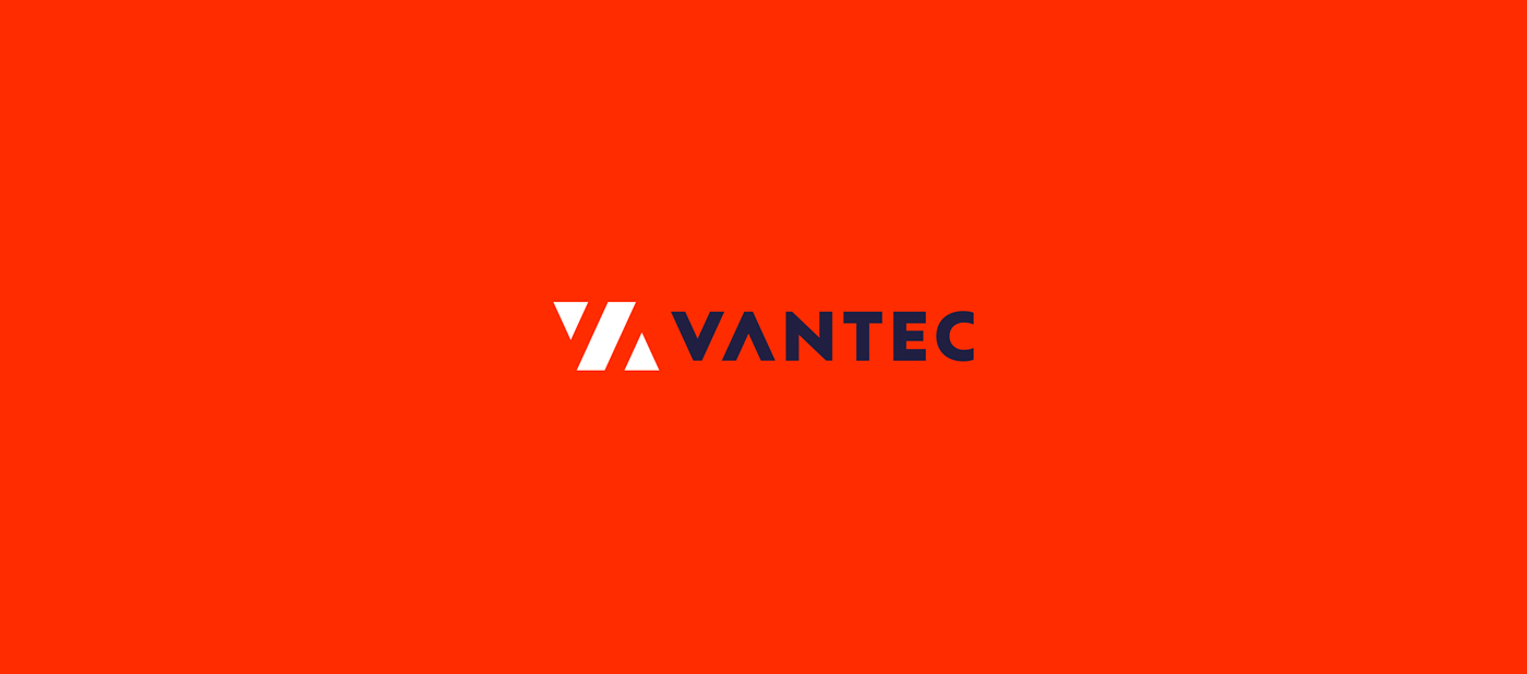 branding  marca indutria brand Vantec flat geometry identity logo