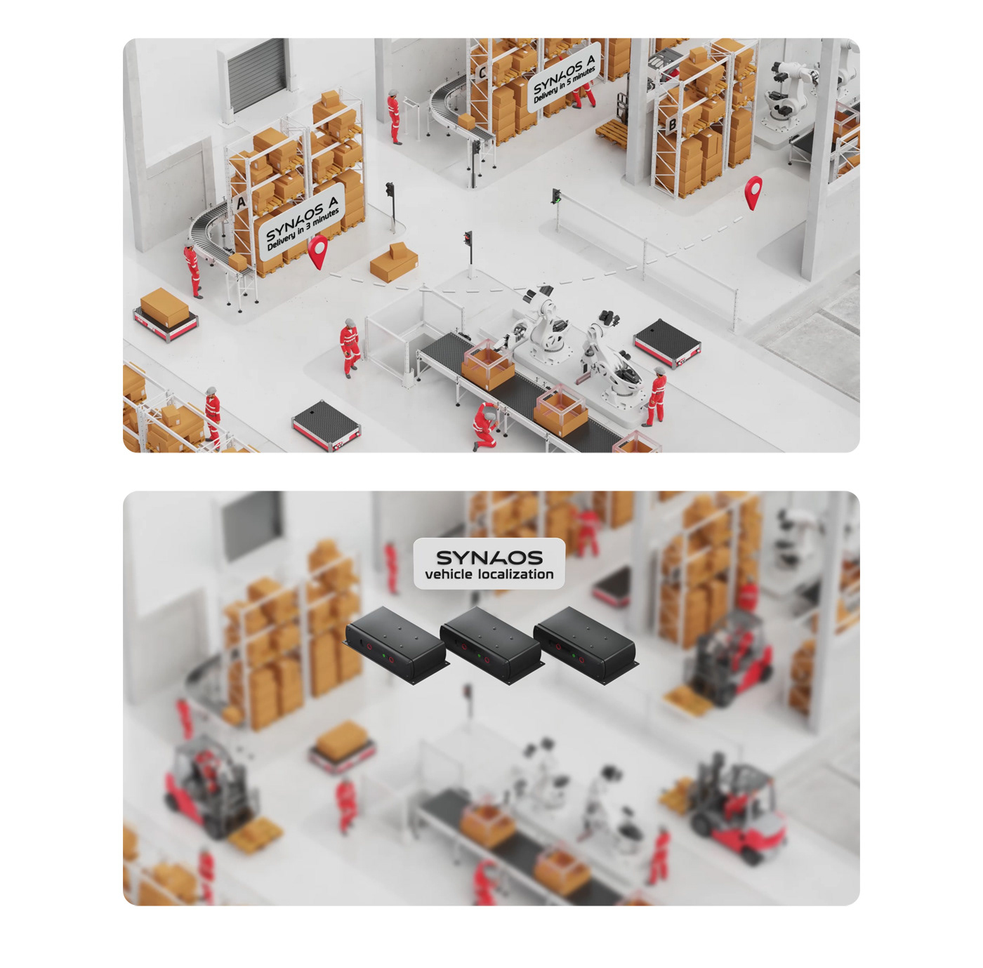 3D animation  explanatory video factory Forklift industrial design  infographic information design motion design robotic